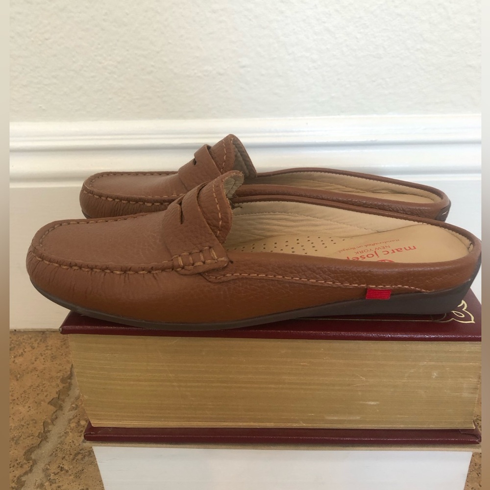 MARC JOSEPH - Union Penny Loafer Mule + Cognac Grainy + NWT - Picture 8 of 16